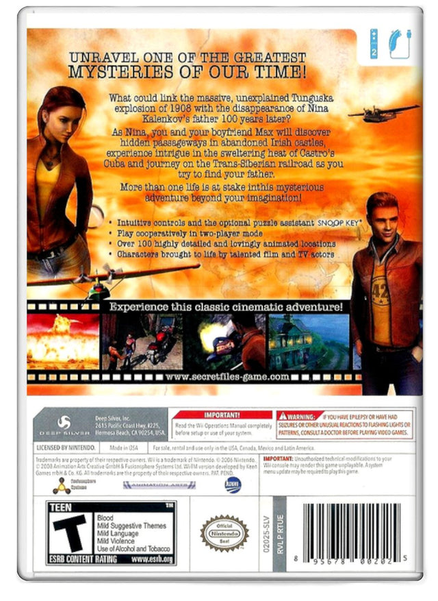 Secret Files: Tunguska - Nintendo Wii (Refurbished)