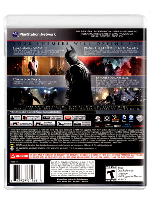 Batman Arkham Origins - PlayStation 3 (Refurbished)