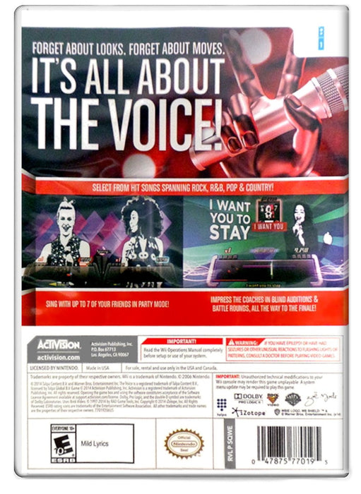 The Voice I want You - Nintendo Wii (Refurbished)