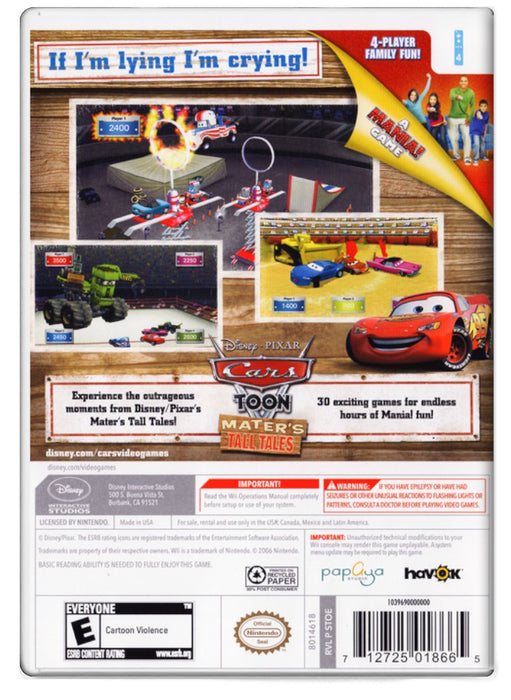 Cars Toon Maters Tall Tales - Nintendo Wii (Refurbished)