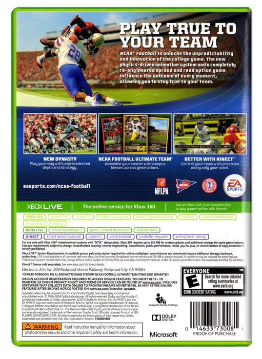 NCAA Football 14 - Xbox 360 (Refurbished)