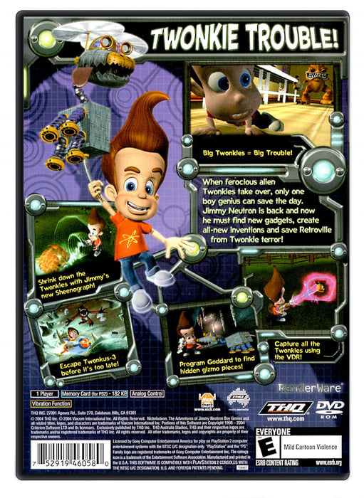 Adventures of Jimmy Neutron Boy Genius Attack of Twonkies - Nintendo GameCube (Refurbished)