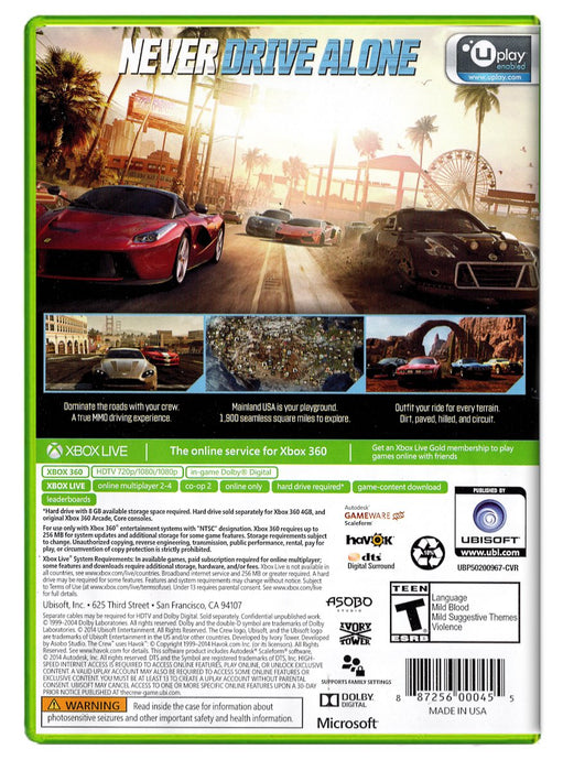 The Crew - Xbox 360 (Refurbished)