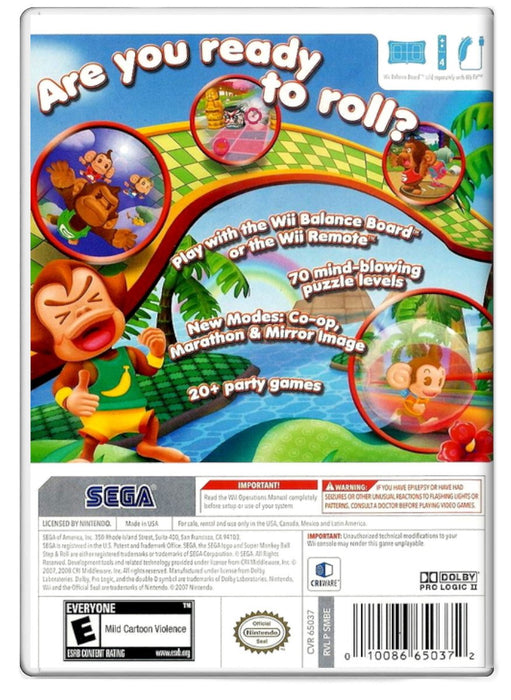 Super Monkey Ball: Step & Roll - Nintendo Wii (Refurbished)