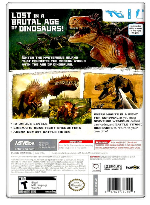 Jurassic the Hunted - Nintendo Wii (Refurbished)