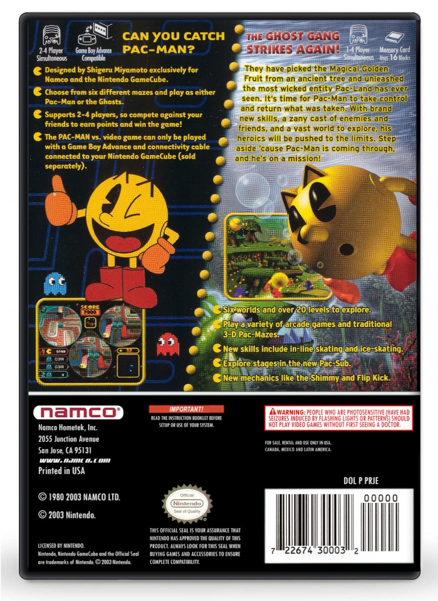 Pacman Gamecube Pac-Man World vs Pac-Man World 2 - Nintendo GameCube (Refurbished) – Voomwa