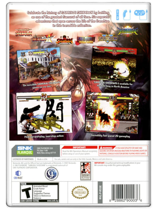 Samurai Shodown Anthology - Nintendo Wii (Refurbished)