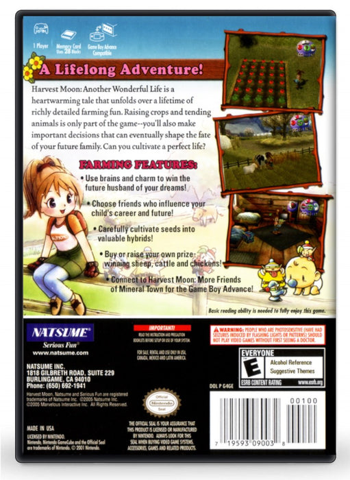 Harvest Moon Another Wonderful Life - Nintendo GameCube (Refurbished)