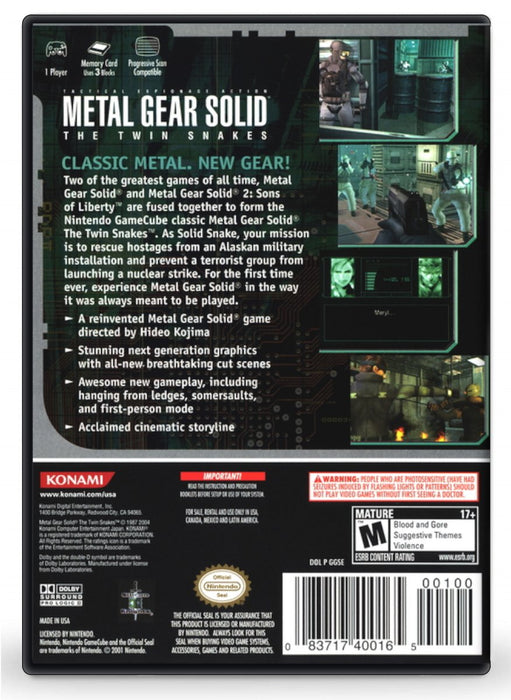 Metal Gear Solid The Twin Snakes - Nintendo GameCube (Refurbished)