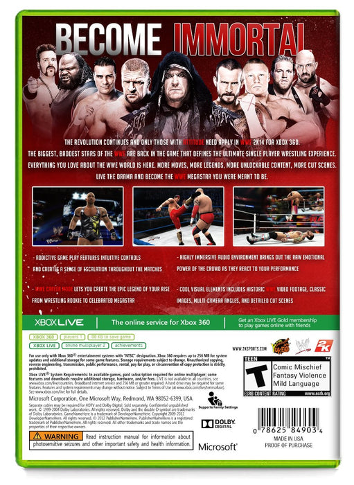 WWE 2K14 - Xbox 360 (Refurbished)