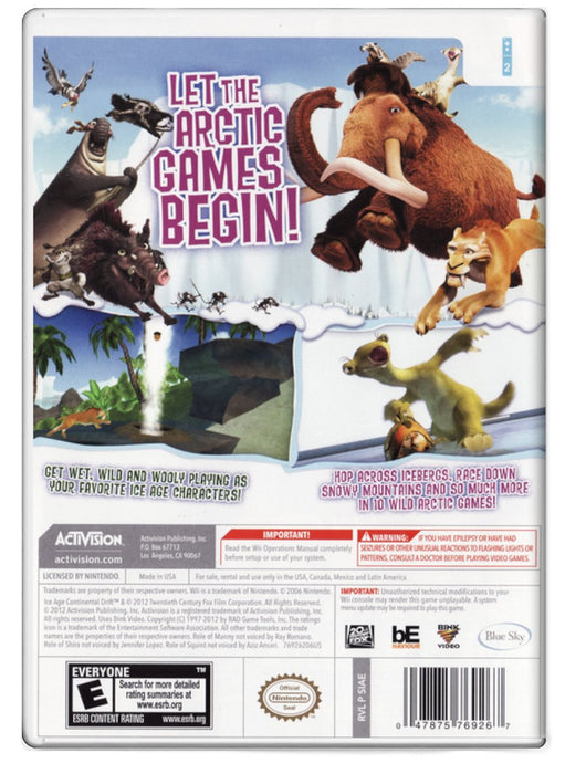 Ice Age Continental Drift Arctic Games - Nintendo Wii (Refurbished)