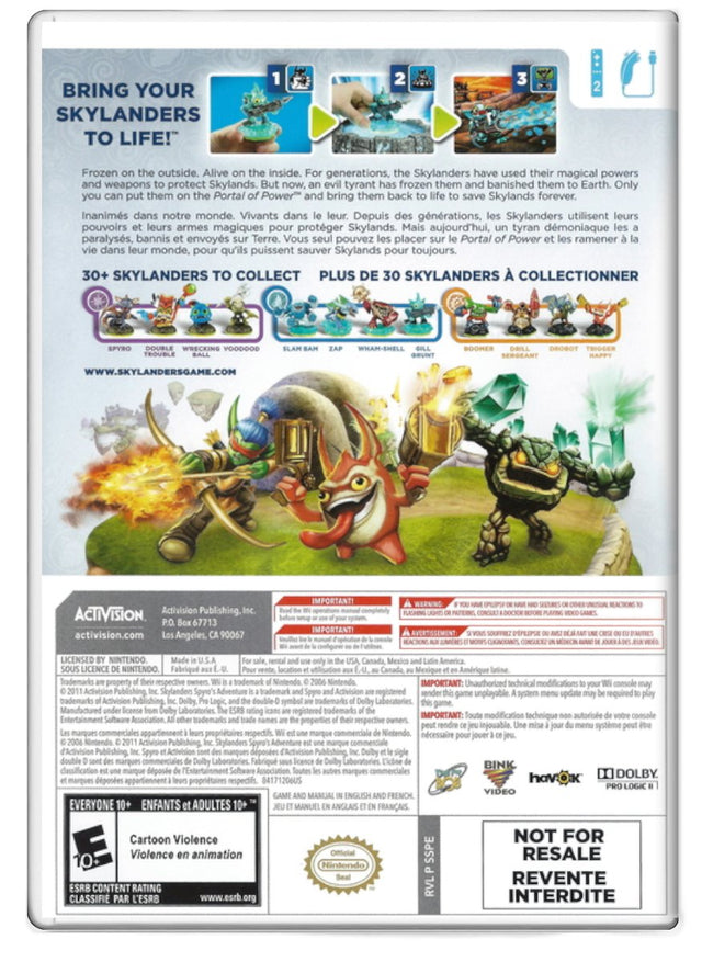 Skylanders: Spyros Adventure - Nintendo Wii (Refurbished)