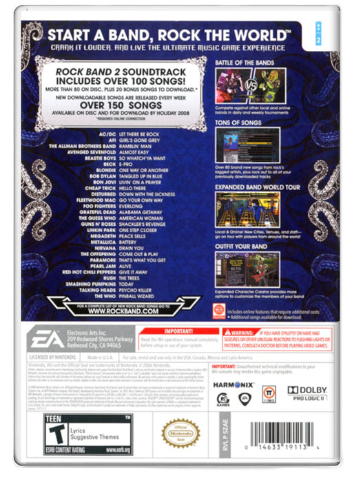 Rock Band 2 - Nintendo Wii (Refurbished)