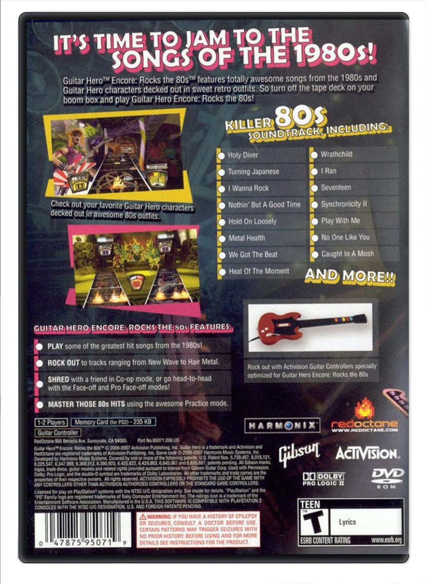 Guitar Hero Encore Rocks the 80s PlayStation 2 (Refurbished) — Voomwa