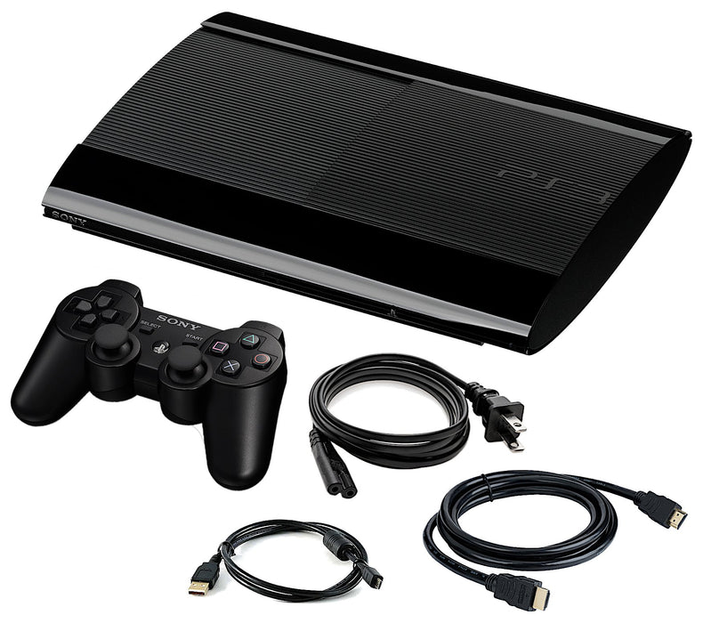 PlayStation 3 PS3 Console Super Slim 500GB - One Sony Controller (Refurbished - Excellent)