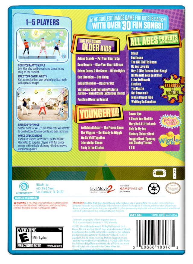 Just Dance Kids 2014 - Nintendo Wii U (Refurbished)