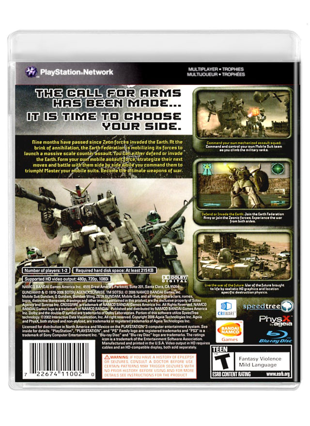 Mobile Suit Gundam Crossfire - PlayStation 3 (Refurbished)