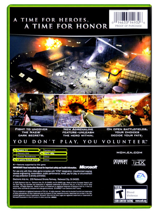 Medal of Honor European Assault - Xbox Original (Refurbished)