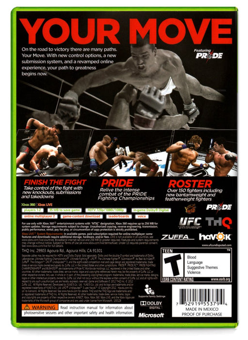 UFC Undisputed 3 - Xbox 360 (Refurbished)